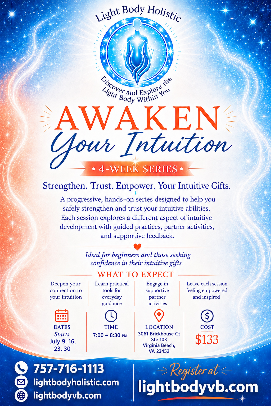 Awaken Your Intuition 4-Week Series flyer