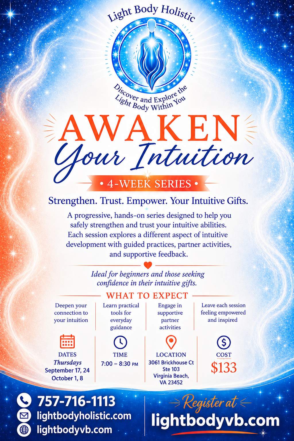 Awaken Your Intuition 4-Week Series flyer