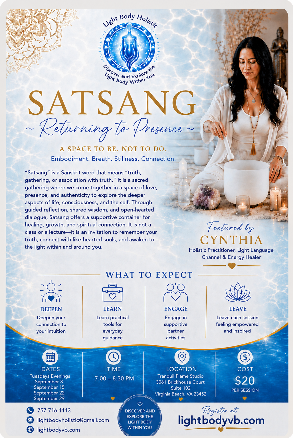 Satsang: Returning to Presence flyer